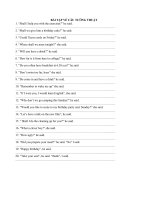 BÀI tập về câu TƯỜNG THUẬT