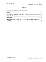 CÔNG tác văn THƯ tại HĐNDUBND quận tây hồ