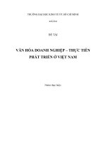 Văn hóa doanh nghiệp – thực tiễn phát triển ở Việt Nam