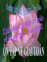 Bài giảng Toán 2 chương 4 bài 4: Ôn tập về giải toán