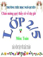 Bài giảng Toán 2 chương 4 bài 4: Ôn tập về giải toán