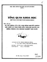 Sự tác động của các loại hình khuyến khích vật chất và tinh thần đến thái độ người lao động trong các doanh nghiệp nhà nước 