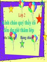 Bài giảng Toán 2 bài Bảng chia 5 
