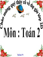 Bài giảng Toán 2 bài 6 Cộng với một số 6+5 