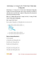 Giải bài tập trang 34, 35, 37 SGK Toán 5: Khái niệm số thập phân