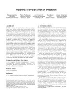 Watching television over an IP