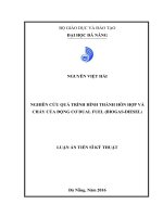 Nghiên cứu quá trình hình thành hỗn hợp và cháy của động cơ Dual Fuel (Biogasdiesel)
