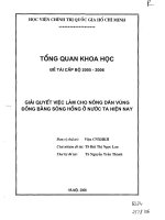 Giải quyết việc làm cho nông dân ở vùng đồng bằng sông hồng nước ta hiện nay 