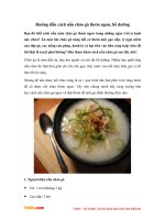 Hướng dẫn cách nấu cháo gà thơm ngon, bổ dưỡng