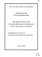 Thực hiện qui chế dân chủ ở doanh nghiệp nhà nước trên địa bàn hà nội, thực trạng và giải pháp 