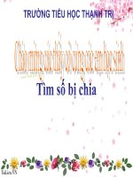 Bài giảng Toán 2 bài Tìm số bị chia 