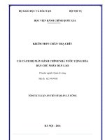 Cải cách bộ máy hành chính nhà nước cộng hòa dân chủ nhân dân lào (TT)