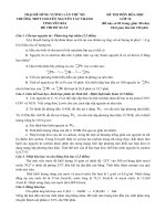 Đề thi, đáp án (đề xuất) trại hè hùng vương lần thứ XII năm 2016 môn hóa 10 trường THPT chuyên NGUYỄN tất THÀNH yên bái 