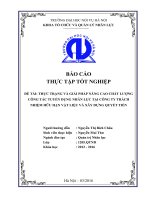 Thực trạng và giải pháp chất lược công tác tuyển dụng nhân lực tại công ty TNHH vật liệu và xây dựng quyết tiến