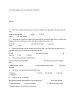 Câu hỏi trắc nghiệm và đáp án môn da liễu