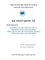 Tiểu luận môn kế toán quốc tế tìm hiểu các nguyên tắc lập và trình bày báo cáo tài chính theo IAS 1 