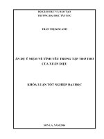 Ẩn dụ ý niệm về tình yêu trong tập “thơ thơ” của xuân diệu 