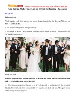 Giải bài tập SGK Tiếng Anh lớp 11 Unit 3: Reading - Speaking
