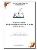 Một số giải pháp nâng cao tính tích cực của HS trong dạy học Vật lí 7