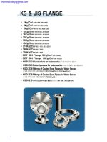 Bảng tra thông số kỹ thuật bích ống theo tiêu chuẩn JIS 1k đến 40k