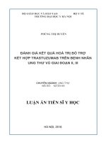 Đánh giá kết quả hoá trị bổ trợ kết hợp trastuzumab trên bệnh nhân ung thư vú giai đoạn II, III (FULL TEXT)