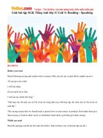 Giải bài tập SGK Tiếng Anh lớp 11 Unit 4: Reading - Speaking