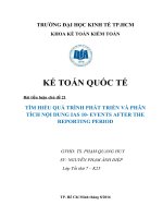 Tiểu luận môn kế toán quốc tế tìm hiểu quá trình phát triển và phân tích nội dung IAS 10 