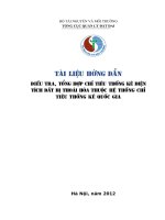 TÀI LIỆU HƯỚNG DẪN ĐIỀU TRA, TỔNG HỢP CHỈ TIÊU THỐNG KÊ DIỆN TÍCH ĐẤT BỊ THOÁI HÓA THUỘC HỆ THỐNG CHỈ TIÊU THỐNG KÊ QUỐC GIA