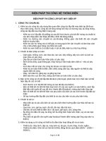 Biện Pháp Thi Công Hệ Thống Điện