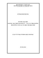 Tổ chức dạy học chương hạt nhân nguyên tử   vật lí 12 theo hướng bồi dưỡng năng lực tự học cho học sinh (LV01961) 
