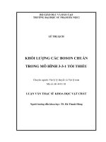 Khối lượng các boson chuẩn trong mô hình 3 3 1 tối thiểu (LV01960) 