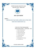 Tiểu luận môn kế toán quốc tế chênh lệch tạm thời, chênh lệch vĩnh viễn và thuế thu nhập hoãn lại 