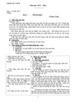 GIÁO ÁN VAN 8 HOC KY I (TỈNH PHÚ THỌ)