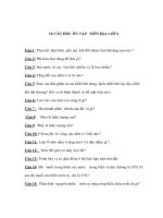 Câu hỏi ôn tập môn địa lý lớp 6 