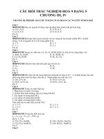 Câu hỏi trắc nghiệm hoá 9 dạng 5 chương iii, iv 