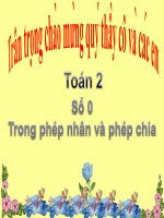 Bài giảng Toán 2 bài Số 0 trong phép nhân và phép chia