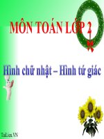 Bài giảng Toán 2 chương 2 bài 9: Hình chữ nhật  hình tứ giác