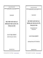 Phát triển nguồn nhân lực trên địa bàn thị xã Quảng Yên tỉnh Quảng Ninh