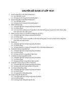 CHUYÊN đề dược lý lớp YK37 