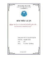 Quản lý vốn chủ sở hữu đối với ngân hàng thương mại 