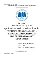 Tiểu luận môn kế toán quốc tế quá trình phát triển và phân tích nội dung của IAS 29 financial reporting in hyperinflationary economies  