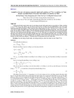 NGHIÊN cứu sự cân BẰNG CHUYỂN TIẾP GIỮA ĐỒNG vị 99MTC và ỒNG vị 99MO được tạo bởi PHẢN ỨNG bắt NEUTRON của ĐỒNG vị 98MO 