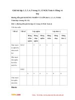 Giải bài tập trang 11, 12 SGK Toán 4: Hàng và lớp