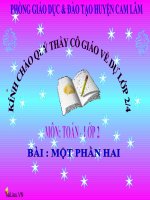 Bài giảng Toán 2 bài Một phần hai