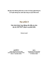 Bộ giáo trình những kiến thức cơ bản về công nghệ thông tin và truyền thông cho lãnh đạo trong cơ quan nhà nước học phần 8   richard labelle