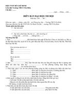 BIÊN bản đại hội CHI đội