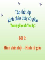 Bài giảng Toán 2 chương 2 bài 9: Hình chữ nhật  hình tứ giác