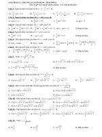 trắc nghiệm nguyên hàm tích phân, hàm mũ