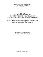 ỨNG DỤNG CÔNG NGHỆ THÔNG TIN TRONG DẠY HỌC ÂM NHẠC 6