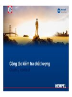 Công tác kiểm tra chất lượngHEMPEL quality control